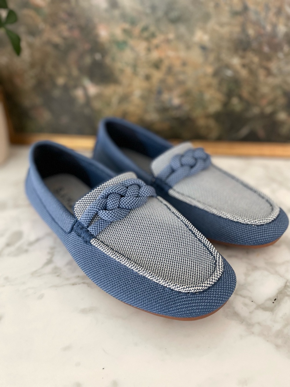 Rothy’s Braided Loafers Chambray Blue Driving Shoes Size 9.5 - Picture 3 of 12